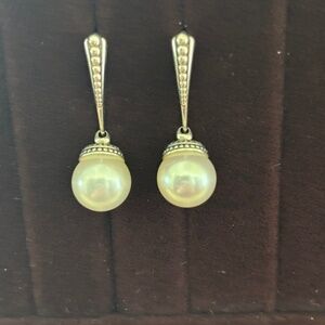 Lagos Luna pearl drop earrings